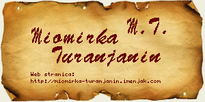 Miomirka Turanjanin vizit kartica